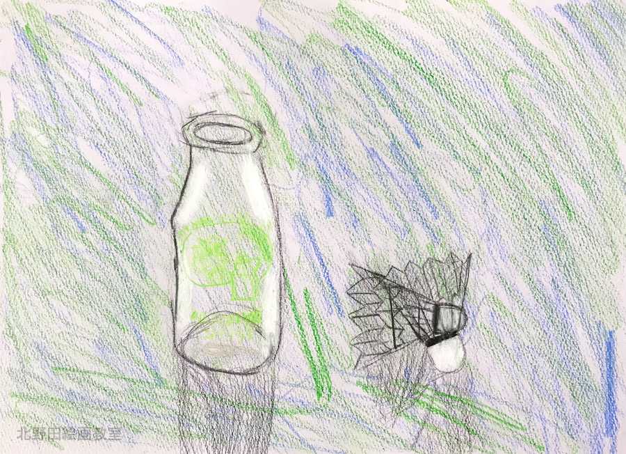 しんや君　小学3年生　色鉛筆画